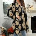 thumbnail image 5 of Wensltd Women Halloween Long Sleeve Open Front Cardigan Pattern Pumpkin Lightweight Coat, 5 of 7