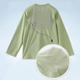 thumbnail image 5 of JIAYUE Boys Girls Breathable Tees Long Sleeve Ice Silk Solid Color Crew Neck Kids Lightweight Mesh Knit Top For Summer Play And Schoolwear, 5 of 8