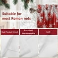 thumbnail image 7 of Kitchen Valances for Window, Christmas Tree Snowman Silver Pine Leaves Light Filtering Rod Pocket Valance Curtain, Snowflakes Red Gradient Short Curtains Window Topper for Bedroom 54x18in, 7 of 7