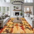 thumbnail image 4 of 5x7 Washable Area Rug, Tropical Plant Cactus Non-Slip Large Rectangle Rug for Living Room Bedroom, Western Cowboy Horse Sunset Desert Ethnic Indoor Floor Mat for Home Decor, 4 of 9