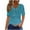 Y321#Navy, variant on Ichuanyi T Shirts for Women Short Sleeve V Neck Gradient Printed Tshirts Loose Fit Lightweight Soft Casual Summer Spring Tee Tops