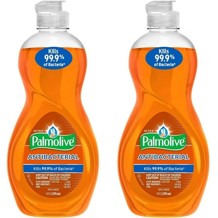 Palmolive Ultra Antibacterial Orange Dish Washing Liquid, 10 oz, 2 Pack