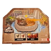 Jurassic World Dino Reveal 2 Dinosaur Toys in Battle Arena, Warm Water Changes Decoration