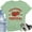 Light Green, variant on Womens Tops Casual T Shirts Strawberry Letter Print Summer Short Sleeve Crewneck Slim Fall Outfits Fashion Clothes 2025