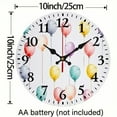 thumbnail image 3 of Pratyus 10-Inch Balloons Stick White Print Wall Art Decor Battery Operated for Living Room, Kitchen, Dorm - Ideal Everyday Gift 10x10in, 3 of 8