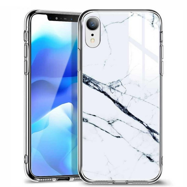 Funda ESR Mimic Cristal para iPhone XR Marmol Blanco