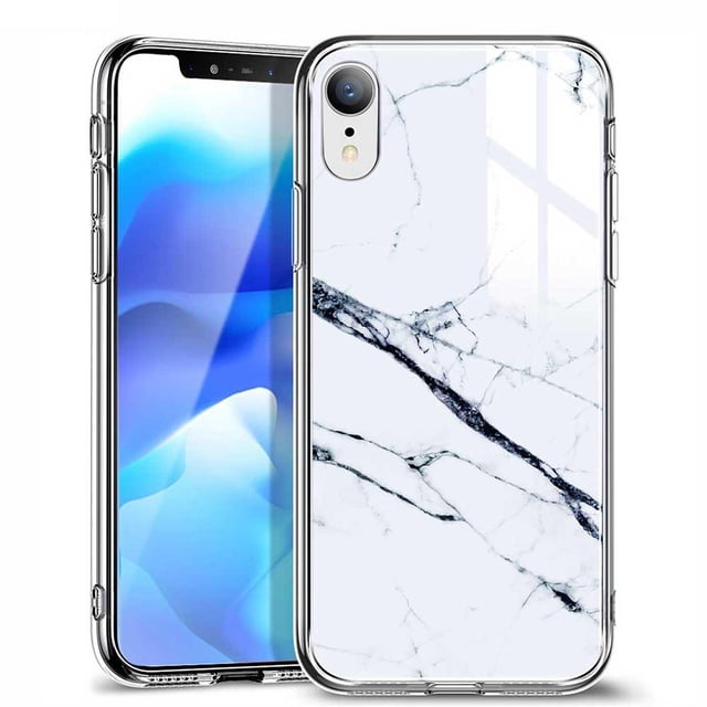 Funda ESR Mimic Cristal para iPhone XR Marmol Blanco