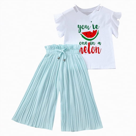 kpoplk Toddler Baby Girl Summer Fall Clothes Cute Sleeveless Tops Pant Outfits Set Infant Strap Boho Princess Outfit Size 4-5 Years,Dark Green