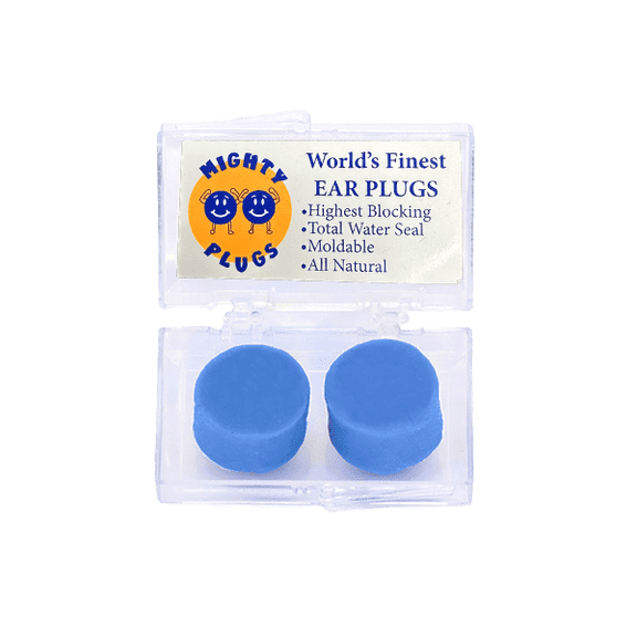 Mighty Plugs Beeswax Ear Plugs, 1 Pair (2 Count), NRR 34, Moldable Reusable Wax Earplugs for Sleeping, Travel, Swimming & Concerts, Noise Reduction
