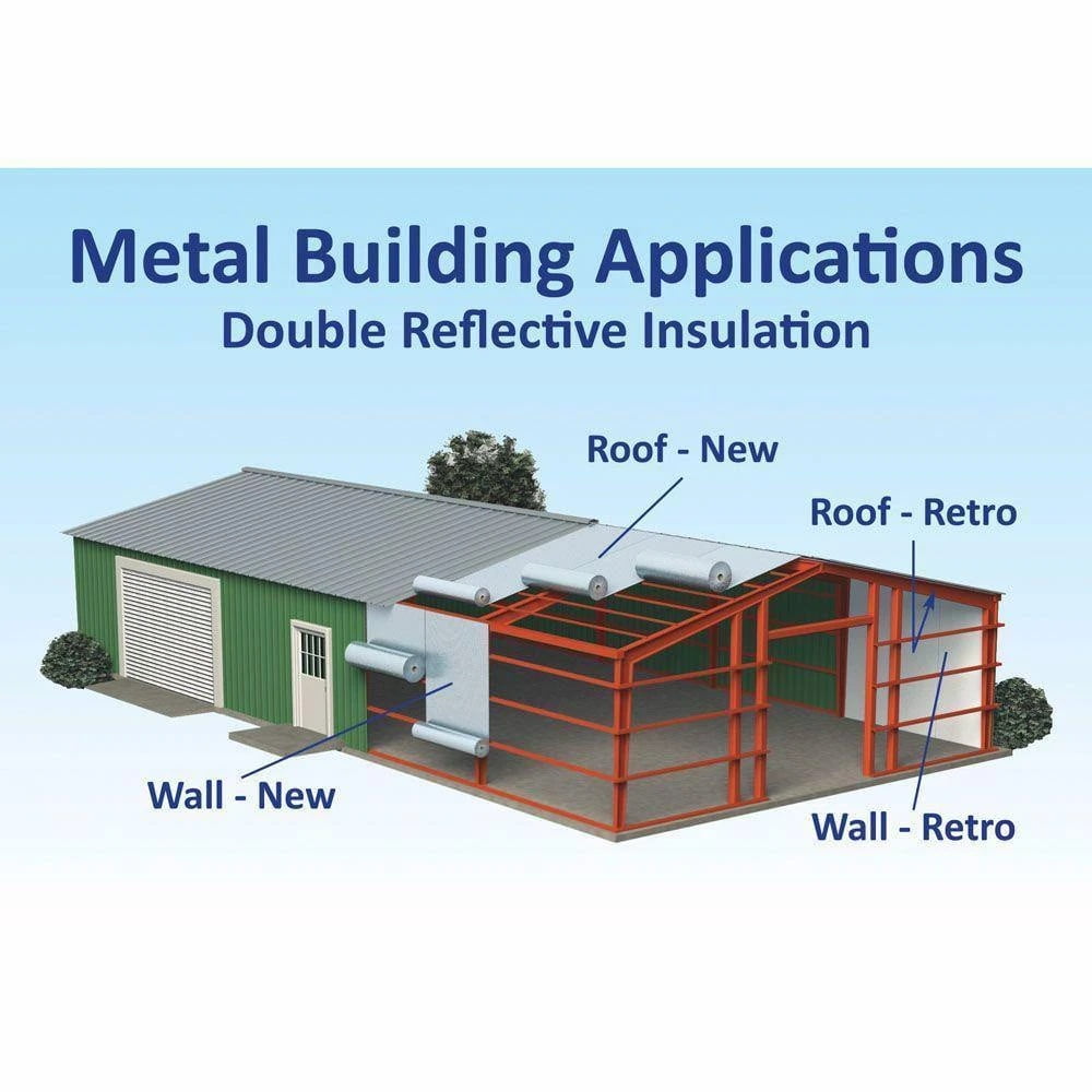 NASATEK 12 in. x 50 ft. Double Reflective Insulation Rafters Duct Pipe Wrap