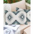 thumbnail image 6 of Turquoise Aztec Throw Pillow Cover 16 x 24 Inch Decorative Pillow Cover Bohemian Southwest Neutral Aesthetic Lumbar Pillowcase Seasonal Rectangle Cushion Case for Couch Sofa Bed Living Room, 6 of 7