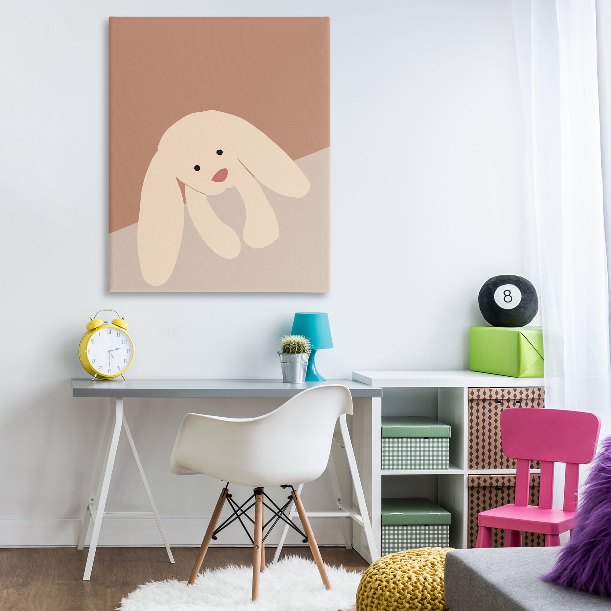 Stupell Industries Simple Floppy Bunny Animals & Insects Painting Gallery Wrapped Canvas Art Print Wall Art, 36 x 48