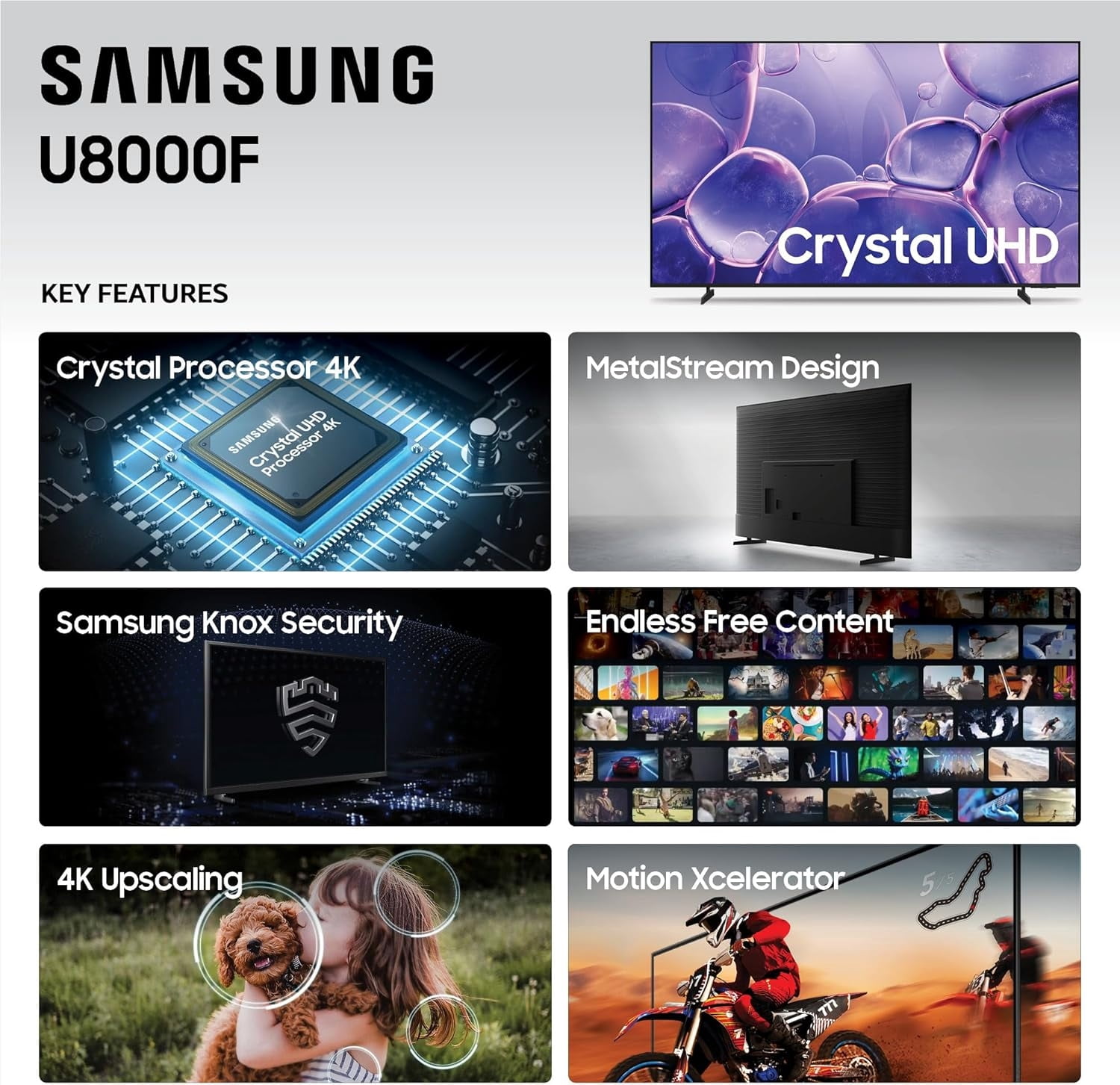 Samsung 50" Class 4K (2160p) Smart LED TV (50U8000F)