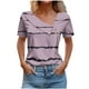 thumbnail image 1 of Tops de Algodón para Mujeres Cuello en V Casual de Manga Corta, Imitación Algodón Primavera Y Blusa de Verano, 1 of 5