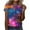 Multicolor#15, variant on Summer Womens Girls Fashion T-Shirts Cute Tie Dye Starry Sky Print Short Sleeve Round Neck Graphic Tees Shirt Top Loose Overszied Comfy Tunic Blouse Multicolor#04 XXXL