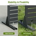 thumbnail image 6 of 72"x47" Outdoor Privacy Screen with Stand Metal Balcony Decorative Screen,Black, 6 of 7