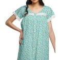 thumbnail image 4 of Moomaya Cotton Poplin Button Down Nightdress For Women Printed Nursing Nightwear, 4 of 5