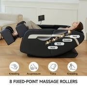 ZENART Massage Chair, Full Body Zero Gravity Massage Chair Recliner with Foot Massager, Black