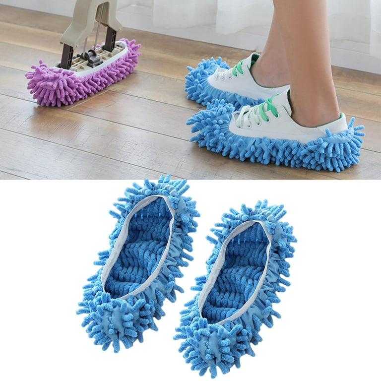 Manunclaims Mop Slippers for Floor Cleaning, Washable Reusable Shoes Cover,  Microfiber Dust Mops Mop Socks for Women Men Kids Foot Dust Hair Cleaners  Sweeping House Office Bathroom Kitchen 