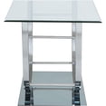 thumbnail image 5 of JERFIT Chrome End Table with Glass Top, Modern U-Shaped Side Table for Living Room, Bedroom, Office, 5 of 7