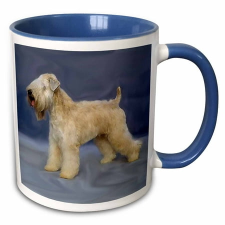 

3dRose Soft Coated Wheaten Terrier - Two Tone Blue Mug 11-ounce