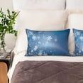 thumbnail image 3 of Pofeuu Snowflakes1 Print Satin Pillowcase for Hair and Skin Pillow Cases, Silk Pillow Cases, Soft Cooling Pillow Covers, 20x30 Inches（Pillow core not included）, 3 of 7