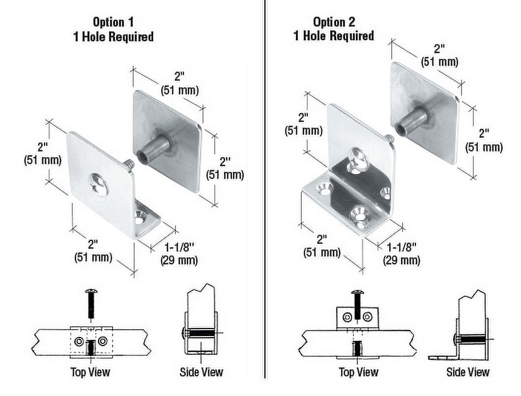 CRL PB001PS Polished Stainless Bullet Resistant Protective Barrier System U-Clamp