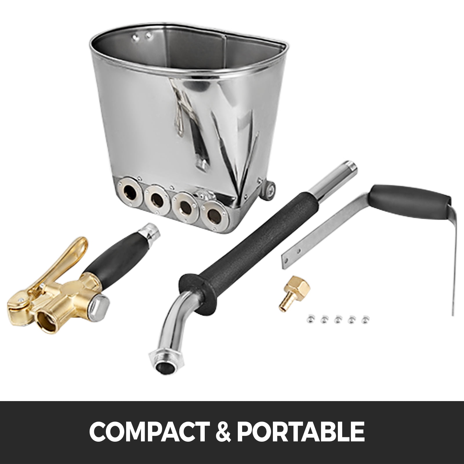 BENTISM Mortar Plaster Concrete Cement Sprayer 4 Jet 3Hp Stucco Sprayer Plaster Sprayer Cement Mortar Spray Gun Manual Sprayer Wall Painting Concrete Tool