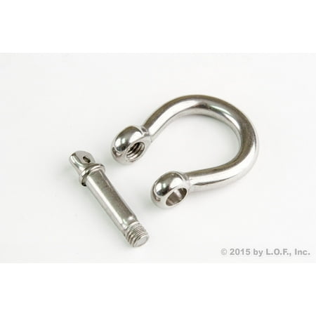 

Stainless Steel 5/16 Inch Marine Anchor Bow Shackle with 8mm Screw Pin 1400 Pound Chain D Ring Qty 1