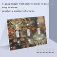 thumbnail image 4 of 3 Gang Light Switch Cover Plate Cow Head and Flower Wall Plate Decorate Electrical Outlet Cover Plates 4.56”x4.48”, 4 of 8
