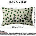 thumbnail image 4 of St Patricks Lumbar Pillow Covers 12x20 Set of 2 St. Patrick''s Day Green Lucky Clover Throw Pillows Spring Themed Shamrock Decorative Pillowcase Rustic Cotton Long Cushion Cover for Couch Sofa Bed, 4 of 6