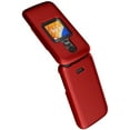 thumbnail image 5 of Case for Alcatel TCL Flip 2 Phone (2022), NakedcellPhone [Grid Texture] Slim Hard Shell Protector Cover for T408DL / TFALT408DCP - Red, 5 of 7