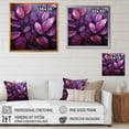 thumbnail image 4 of Designart "Foliage With Minimalist Violet Veins" Leaves Floater Framed Wall Art Prints, 4 of 5