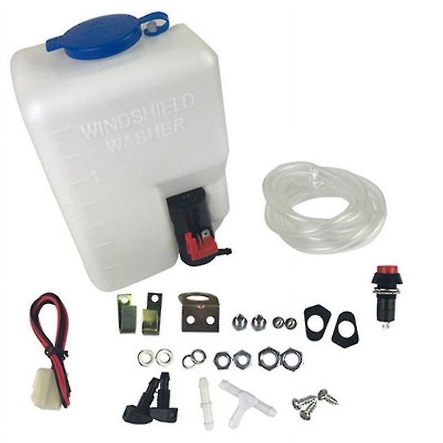Kit de botella de bomba de depósito de arandela de parabrisas de coche de motocicleta de 12v 1,5l