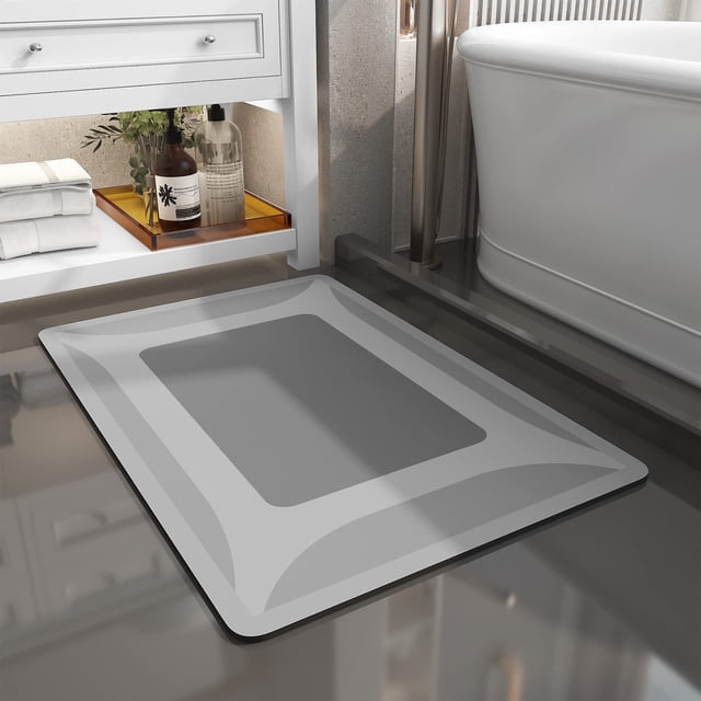 Alfombra de baño SIXHOME, de secado rápido, con respaldo de goma absorbente