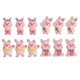 thumbnail image 3 of Mini Resin Charms 40Pcs Pig Shape DIY Pendant Kids Jewelry Making Occasion 2.6X1.8X0.3CM Pink Creative Accessories, 3 of 5