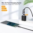 thumbnail image 3 of Cable USB a USB C de 4 Pies, 2 en 1 Trenzado USB 2.0 USB A/C a C 3A, Cable de Carga Rápida USB a Tipo C para MacBook Pro/Air/iPad Pro 2020 2019, Galaxy S22 S21, Note,, 3 of 5
