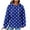 Blue, variant on Kaemgyyd Womens Tops Tunics Casual Long Sleeve Hoodie Polka Dots Pullover Loose Drawstring Fashion Clothing Sweatshirts