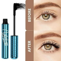 Hauiodp Natural Fiber Dense Eye Black Fine Silicone Brush Head Encryption Lengthening Waterproof And Non Caking 7g