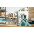 thumbnail image 2 of Ahgly Company Machine Washable Indoor Rectangle Transitional Deep-Sea Green Area Rugs, 7' x 9', 2 of 7