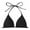 Black, variant on Women's Solid Triangle Bikini Top Sexy Halter String Micro Bathing Suits Tops (Black, L)