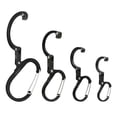 thumbnail image 2 of Juego de 4 mosquetones GEAR AID HEROCLIP de grande a mini, color negro, 2 of 8