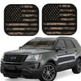 thumbnail image 2 of Uemuo American Flag with Desert Camouflage Printed 2 PCS Car Windshield Sun Shade, Auto Sun Heat and UV Rays Blocker, Foldable Automotive Front Window Sunshade Protector, 2 of 7