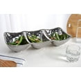 thumbnail image 4 of Pampa Bay Porcelain with Titanium Finish 3-Section Serving Tray Platter Gold (Silver), 4 of 7