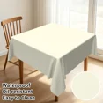 thumbnail image 2 of Tchckioa Beige Square Tablecloth,Waterproof Table Cloth for Kitchen,54x54 Inch, 2 of 6