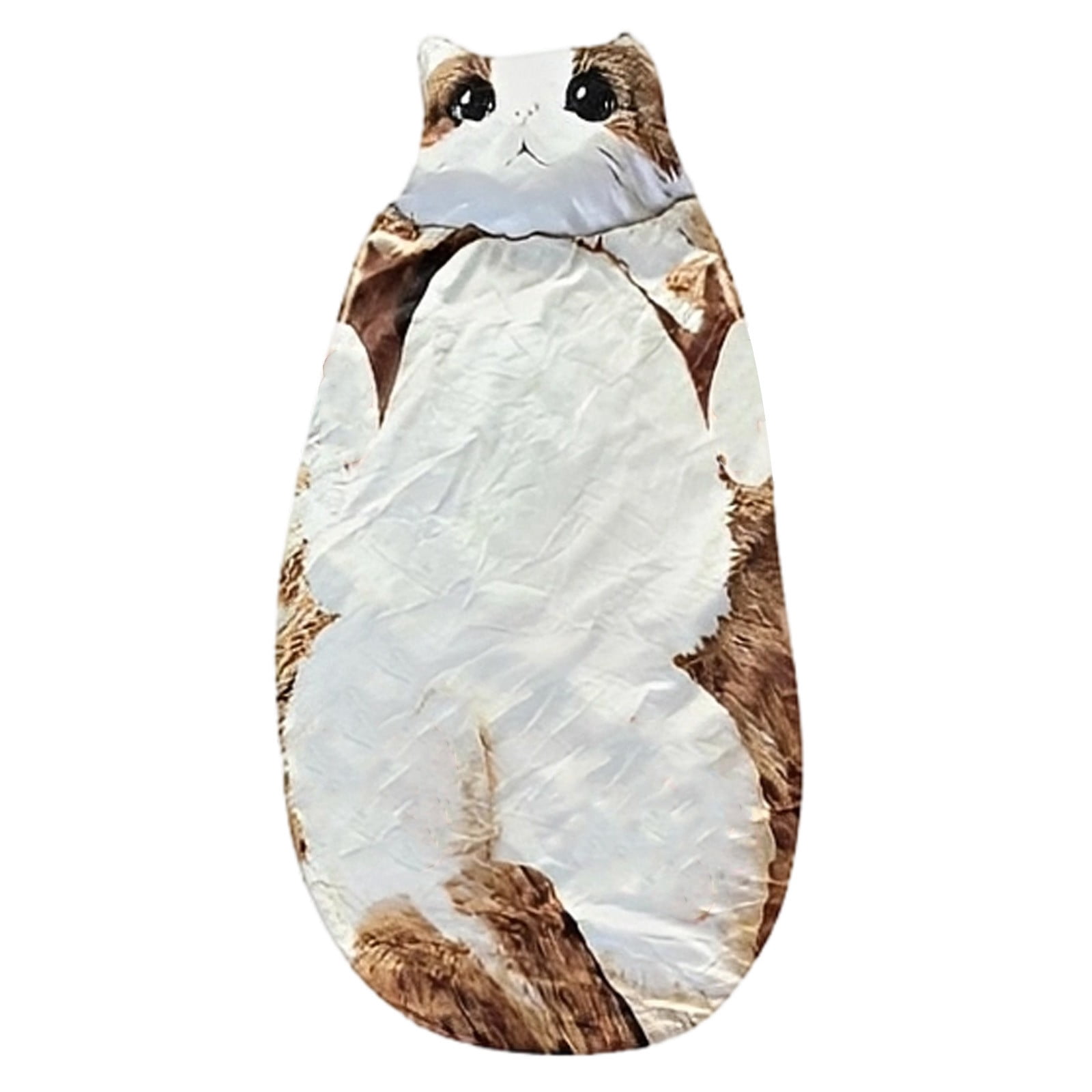 Fluffy Cat Sleeping Bag for Adults,Adult Soft Sleeping Bag – Plush Cat Envelope Sleeping Bag for Camping,Sleepovers & Home Lounging,Washable Warm Blanket,68.9x31.5 Inch(E)