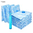 thumbnail image 4 of 11Pcs Vacuum Storage Bag Reusable Hand Pump Compressed Clothes Pillow Organizer, 4 of 8