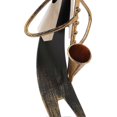 thumbnail image 3 of Saxophone Player Statue Hand Made Iron Saxophonist Figurine Decorative Musical Instrument Player Sculpture Musician Home Decor, 3 of 3