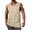 Khaki, variant on cocolona Mens Summer Tank Tops Crew Neck Sleeveless Shirts Casual Loose Vacation Beach Tees