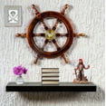 thumbnail image 5 of Wooden Ship Wheel - (42 Inches, Dark Rosewood), 5 of 10